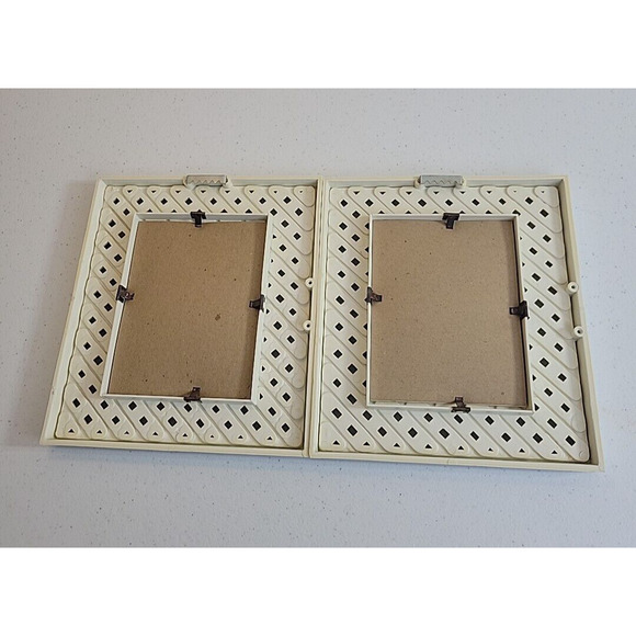 Vintage Set of 2 Homco Seashore Seagull Pictures White Lattice Framed 9"x8" - Picture 10 of 10